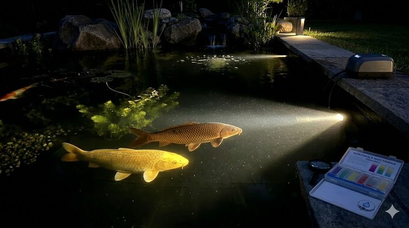 Oświetlenie stawu nocą – jak wyeksponować piękno ryb po zmroku?