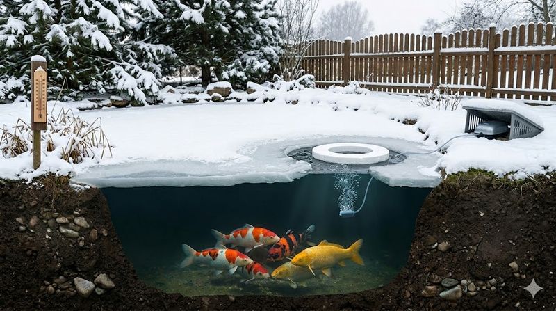Zimowanie karpi Koi w Polsce – jak przygotować ryby i staw do mrozów?
