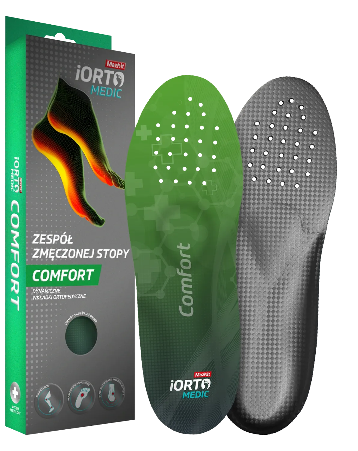 Wkładki na śródstopie iORTO MEDIC COMFORT ZESPÓŁ ZMĘCZONEJ STOPY