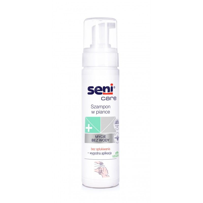 Szampon w piance do mycia włosów bez użycia wody Seni Care 200 ml