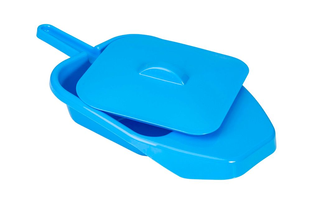 Basen płaski sanitarny niebieski