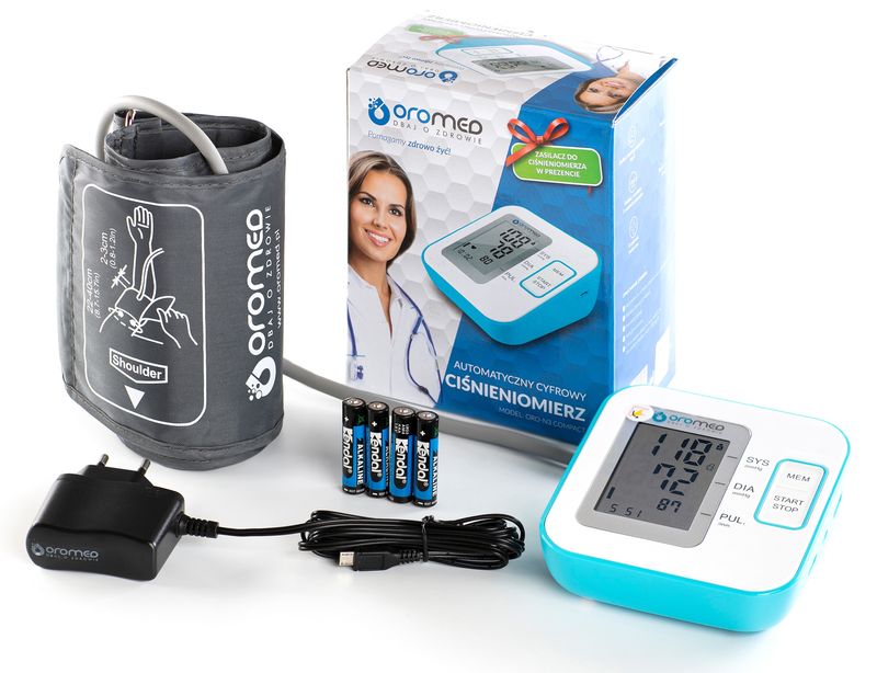 Ciśnieniomierz Oromed z zasilaczem