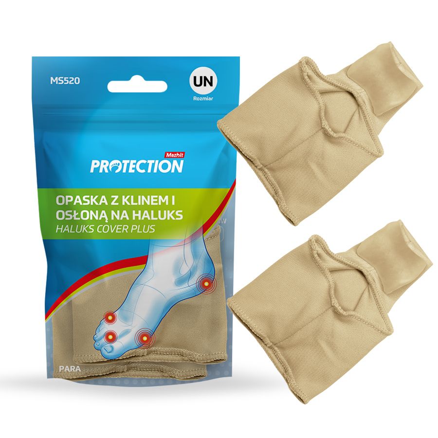 Opaska z osłoną i klinem na haluks