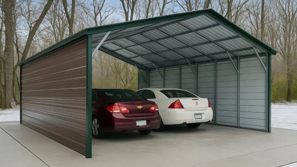 20x25 Vertical Roof Carport