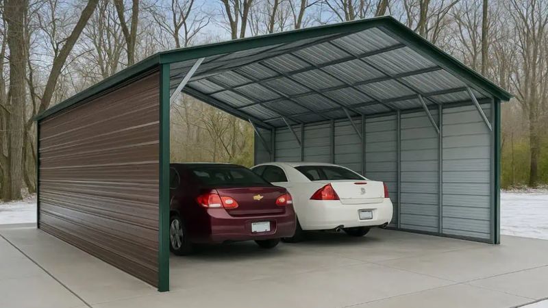 20x25 Vertical Roof Carport