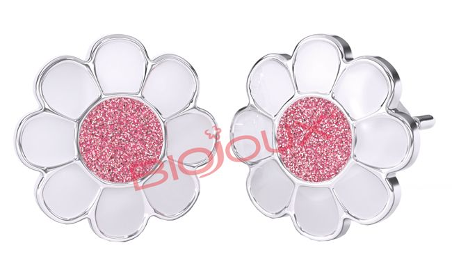 BJT713 ORECCHINI ROSE FLOWE SS