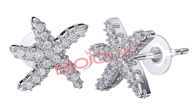 BJT260 ORECCHINI STARFISH SS