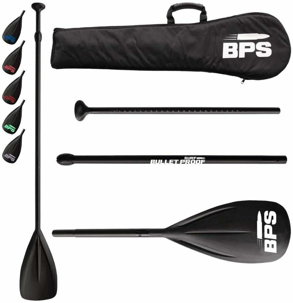 BPS Adjustable 3-Piece Alloy SUP Paddle - with Carrying Bag for Standup Paddleboard Paddle