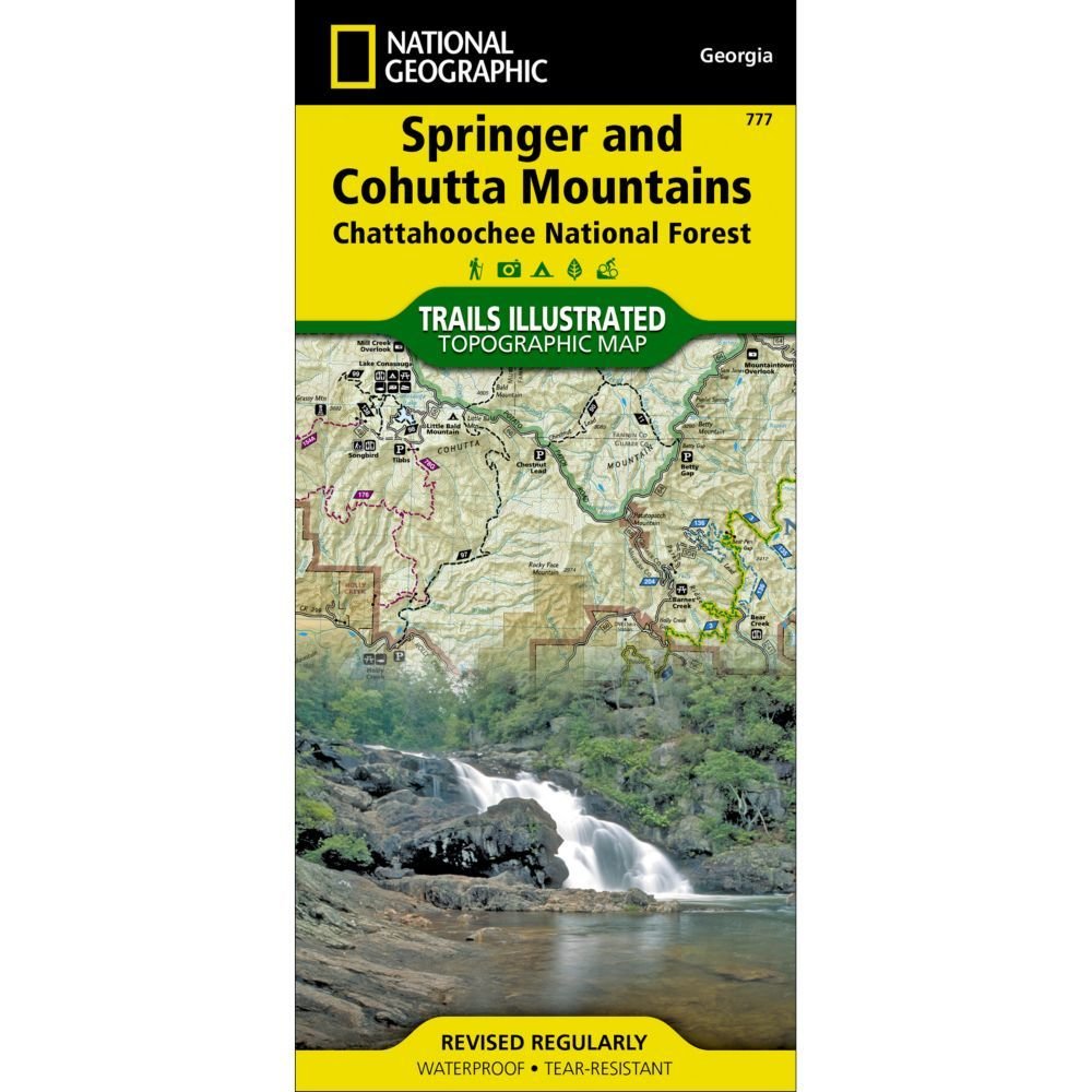 National Geographic # 777 Springer and Cohutta Mountains (Chattahoochee National Forest) Trail Map