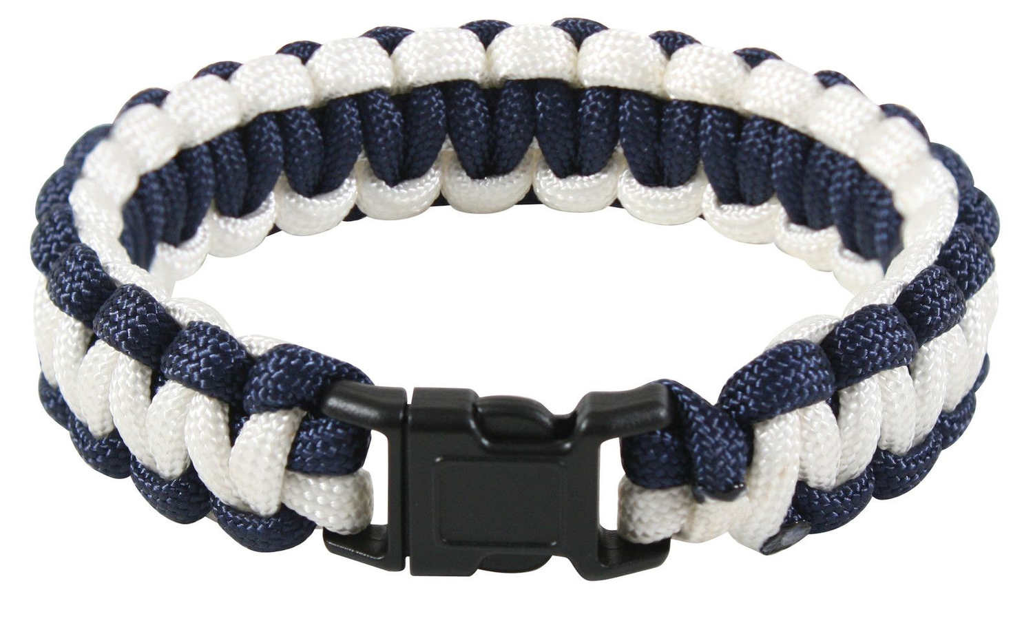 Rothco Two-Tone Paracord Bracelet Midnight Blue & White 937