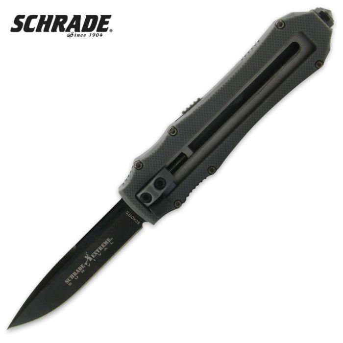Schrade First Generation OTF Assisted Opening Spear Point Pocket Knife - Gray