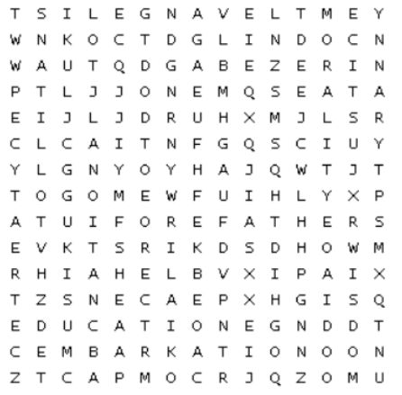 Monument Word Search