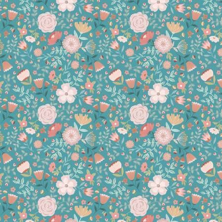 Goose Creek Garden 1M, Goose Creek Gardens: WILDFLOWER TEAL WF20805