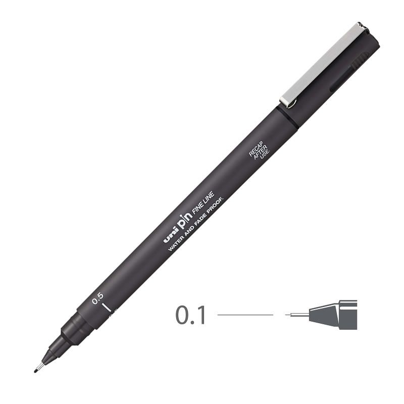 Uni Pin Fineliner Grey 0.1mm