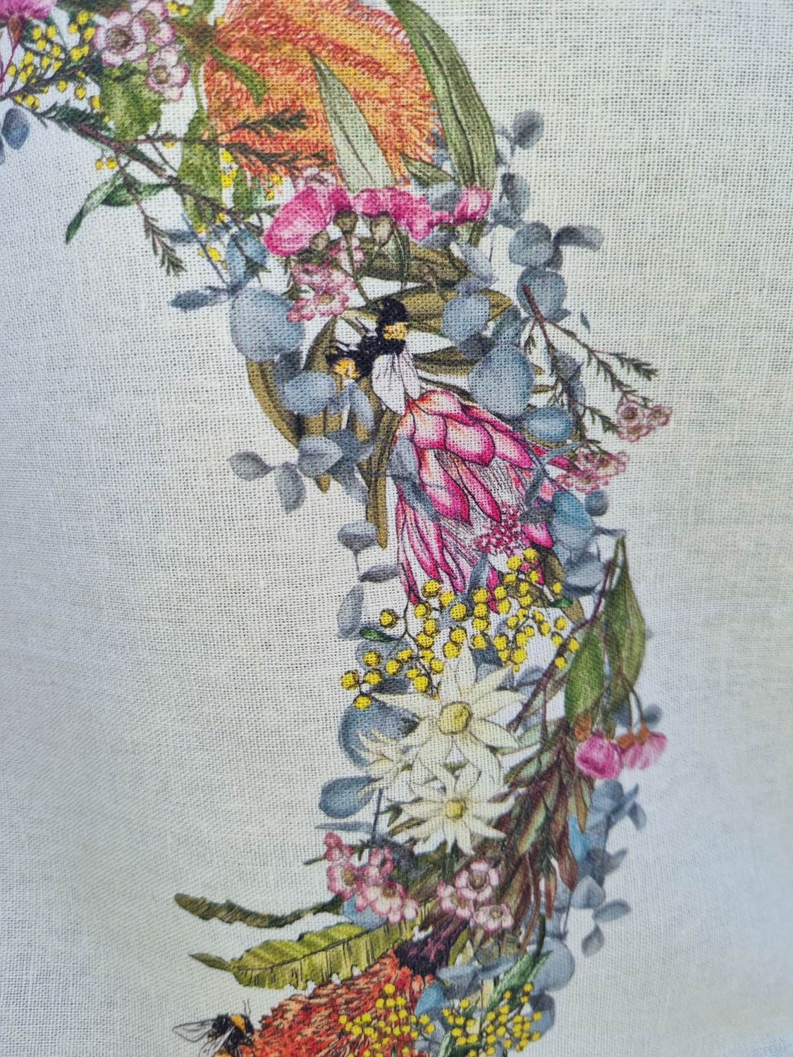 Native Floral Wreath Panel