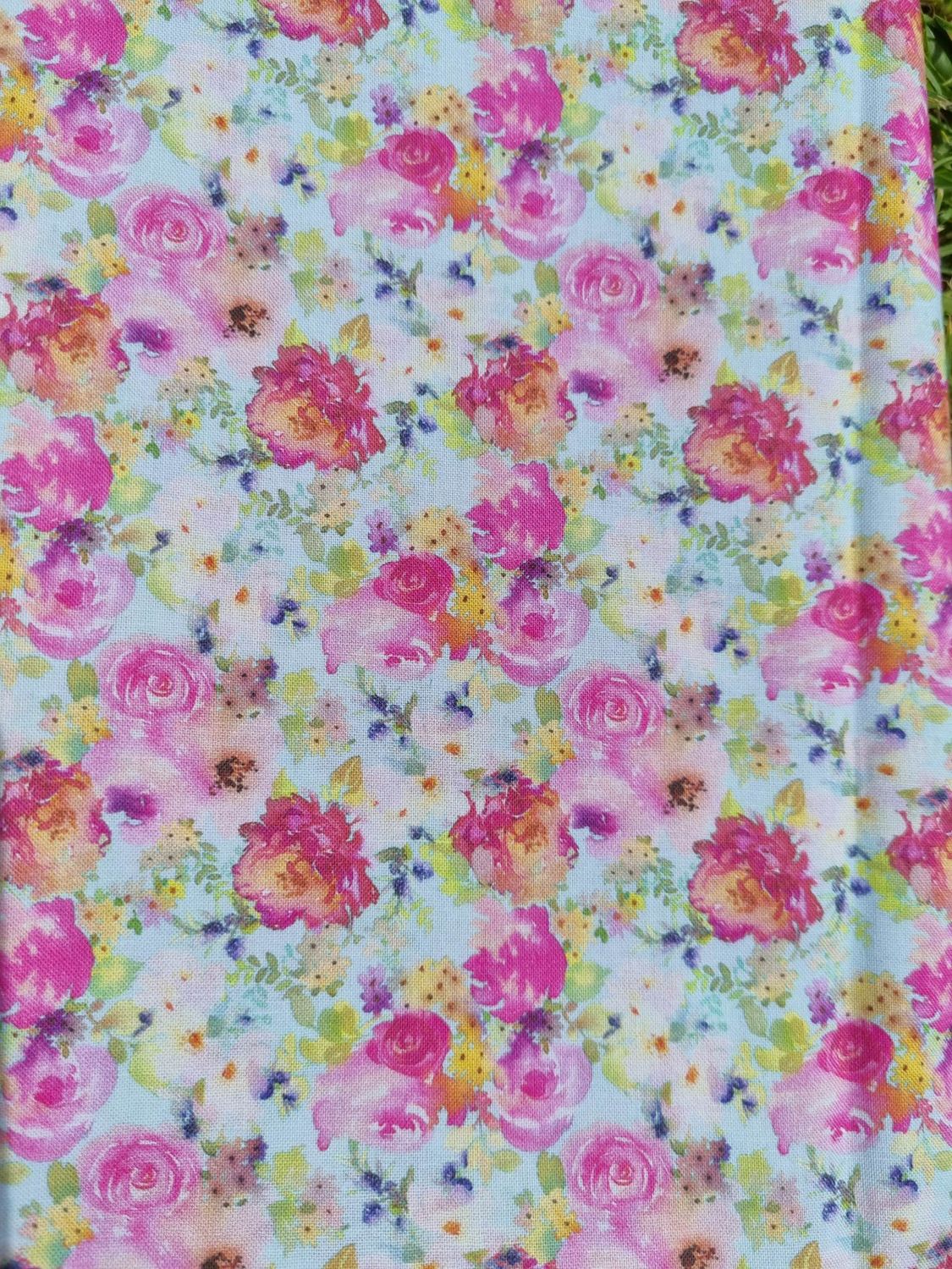 Watercolour Beauty Collection 2 Metre Pieces, Watercolour Beauty Collection: Pink Roses