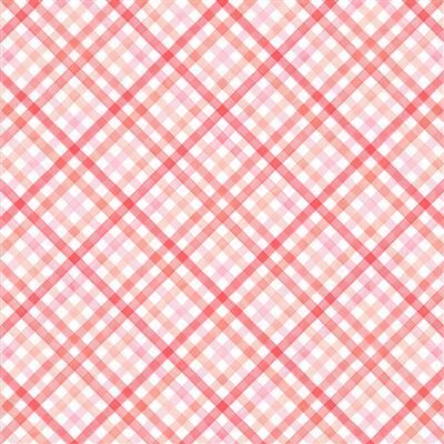 XOXO, XOXO Collection: Diagonal Plaid - Light Red