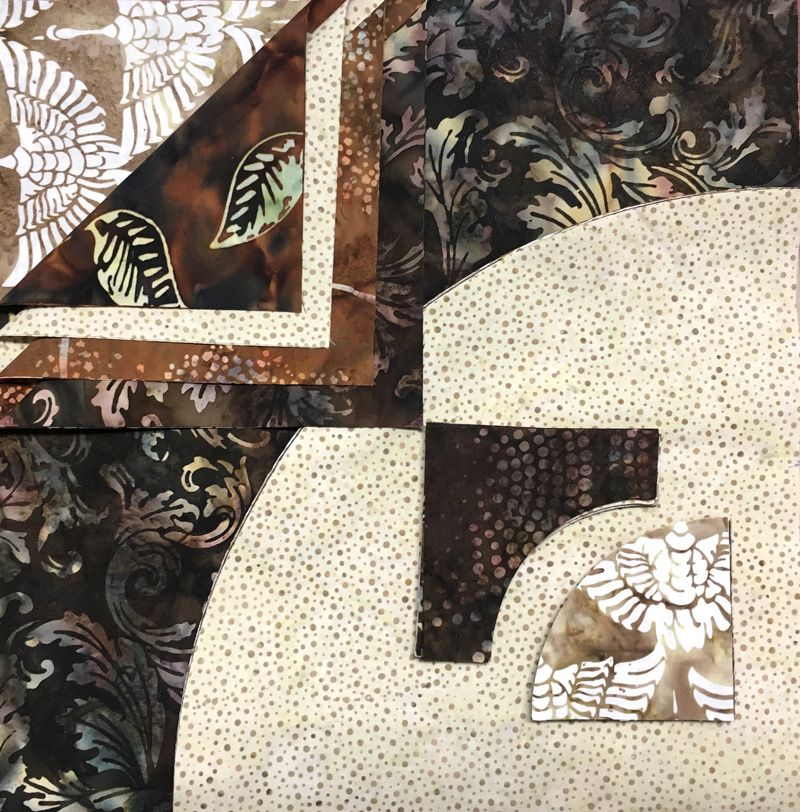 Drunkard's Path PreCut Cappuccino 12inch