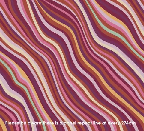 Wavy Wide Loads Backing 108", Wideloads 108": Wavy 108" DV5334 Sunset