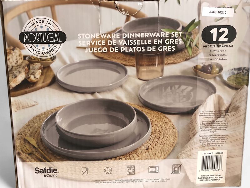 12 Piece Stoneware Dinnerware Set