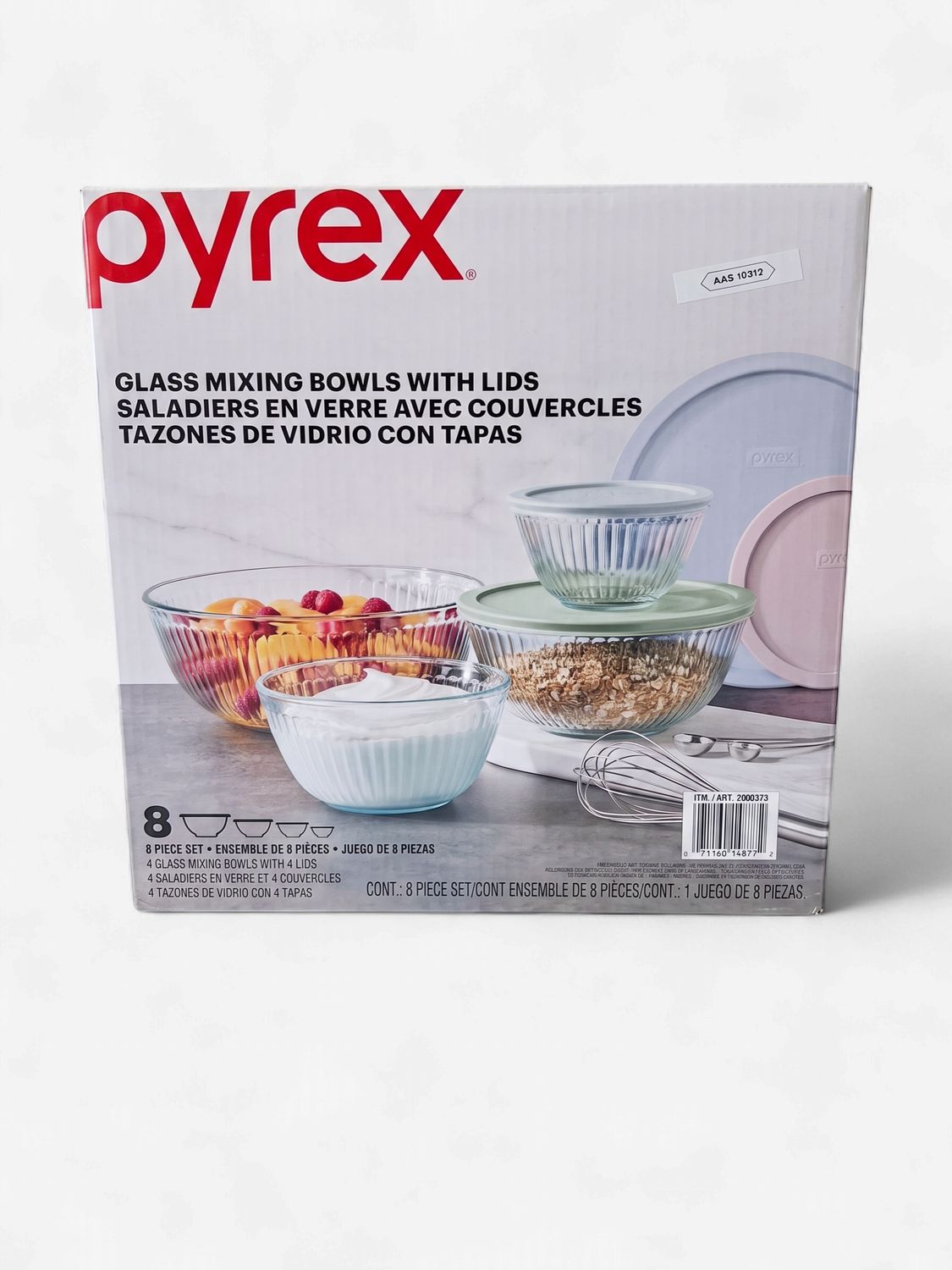 8 Piece Glass Mixing Bowls