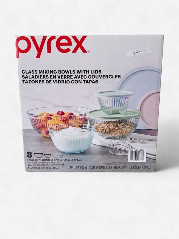 8 Piece Glass Mixing Bowls