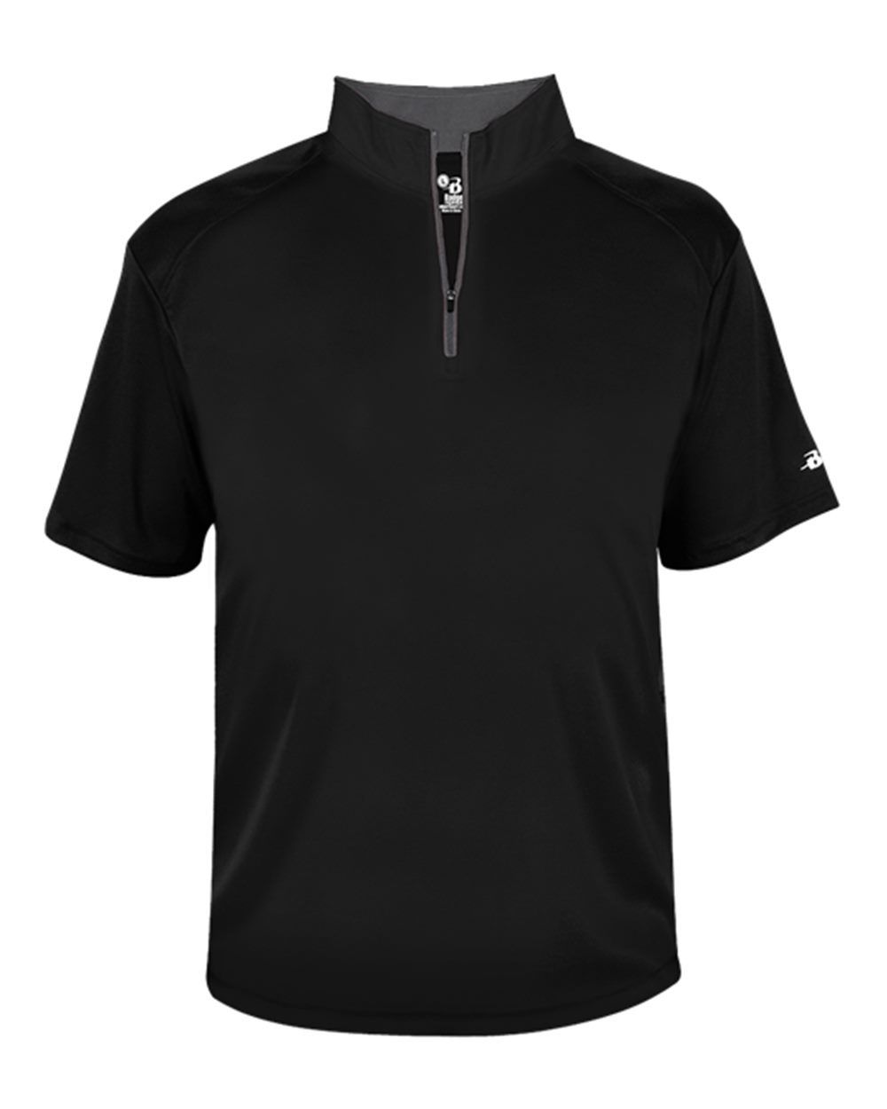 B-CORE SHORT SLEEVE QUARTER ZIP, Colour: BLACK/GRAPHITE, Size: XS