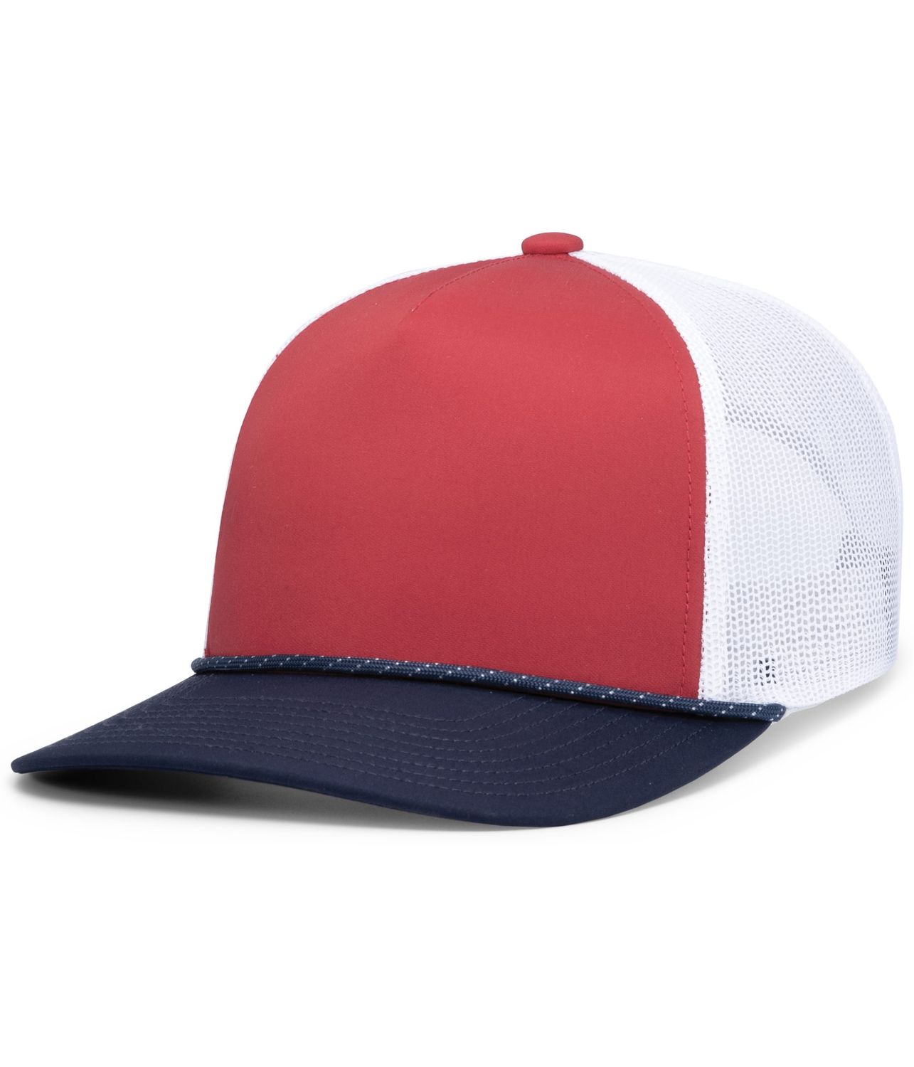 P423 WEEKENDER TRUCKER CAP, Colour: RED/WHITE/NAVY, Size: OSFM