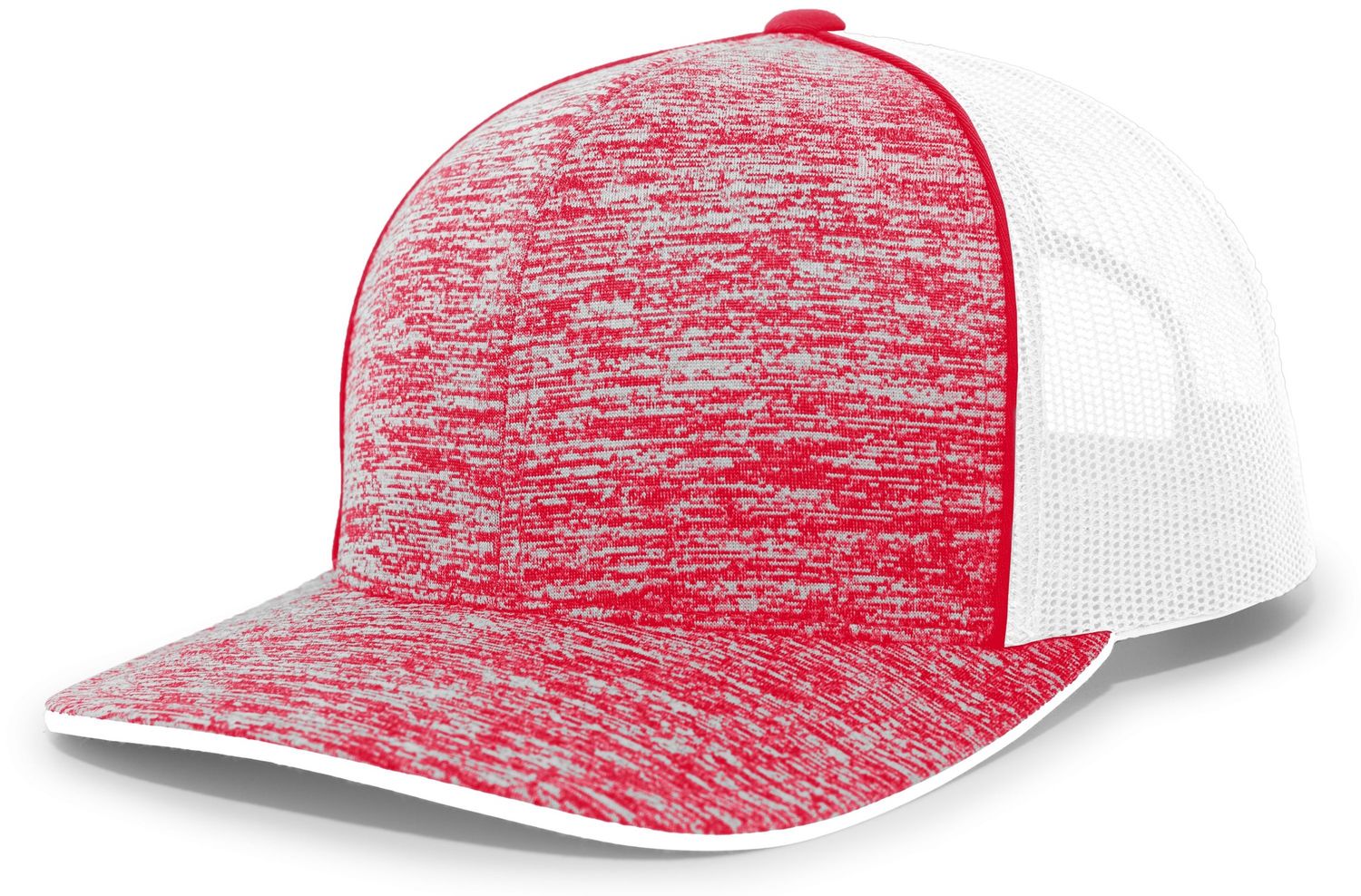 106C AGGRESSIVE HEATHER TRUCKER SNAPBACK, Colour: RED HEATHER/WHITE/RED HEATHER, Size: OSFM