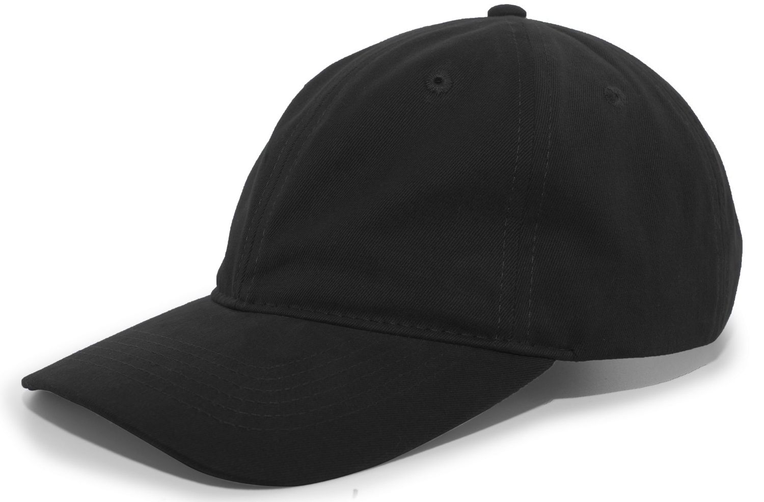 201C BRUSHED COTTON TWILL BUCKLE STRAP CAP, Colour: BLACK, Size: OSFM