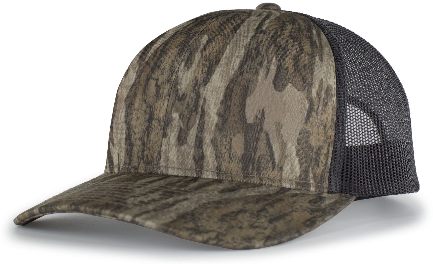 108C CAMO SNAPBACK TRUCKER CAP, Colour: BOTTOMLAND/LT CHARCOAL, Size: OSFM