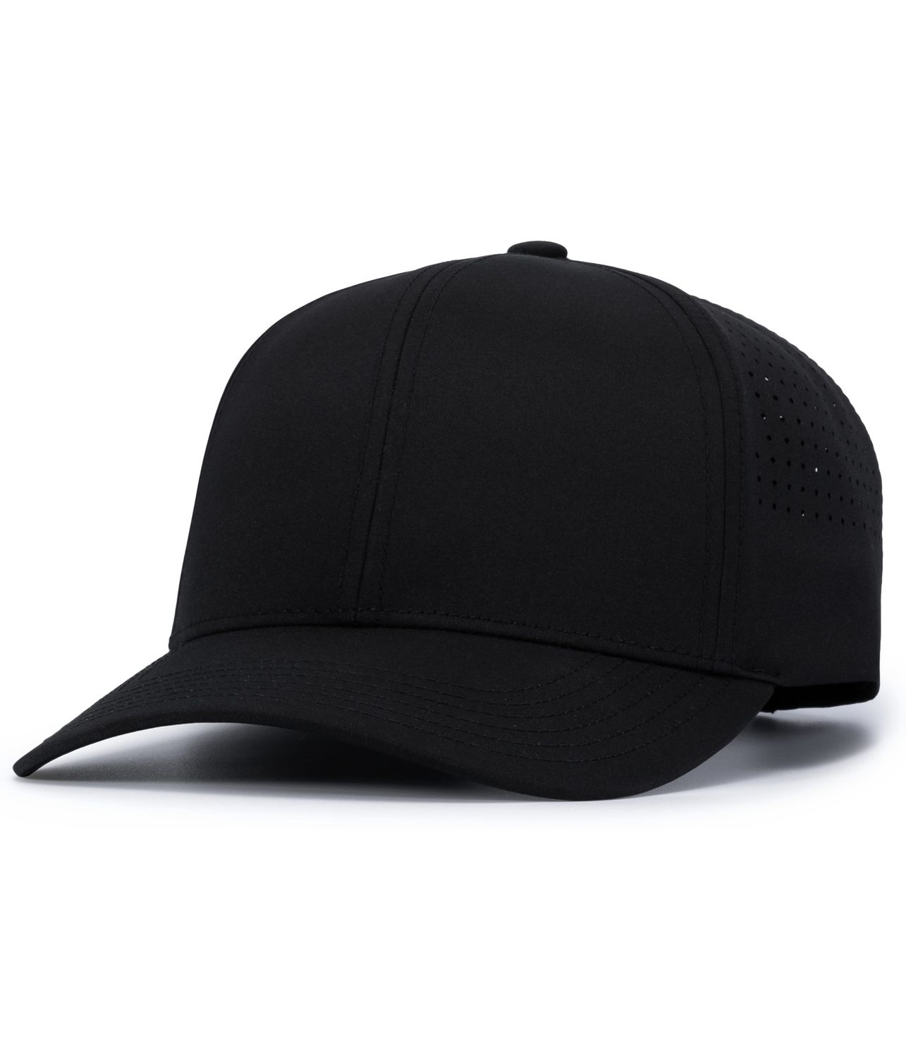 P413 LIGHTWEIGHT PERFORATED SNAPBACK, Colour: BLACK, Size: OSFM