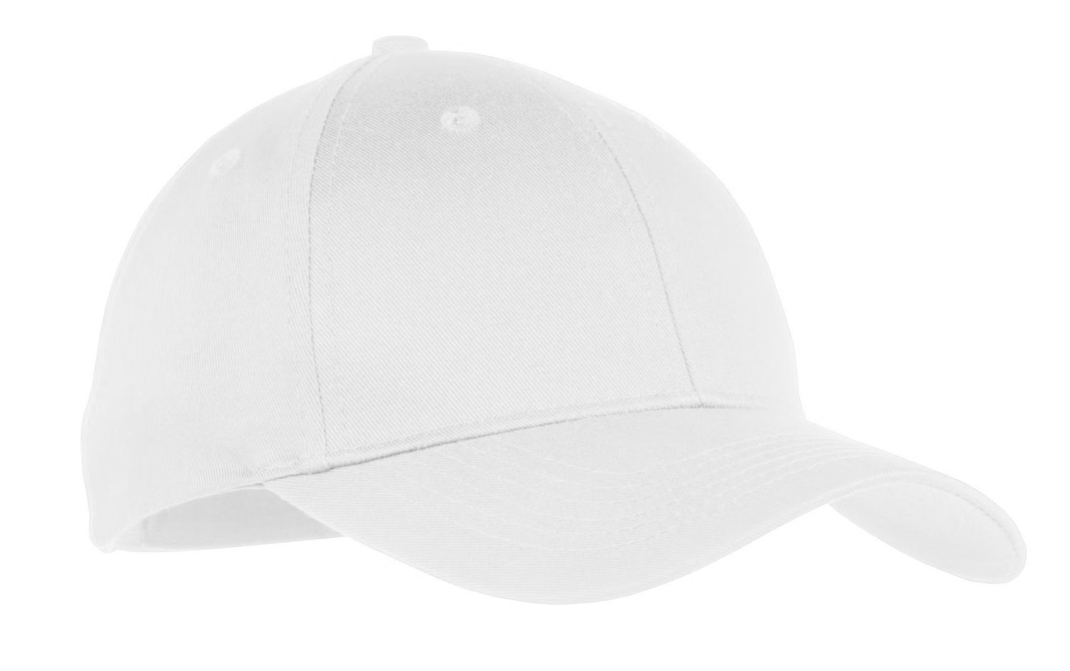 YCP80 SIX-PANEL TWILL CAP, Colour: WHITE, Size: YOUTH