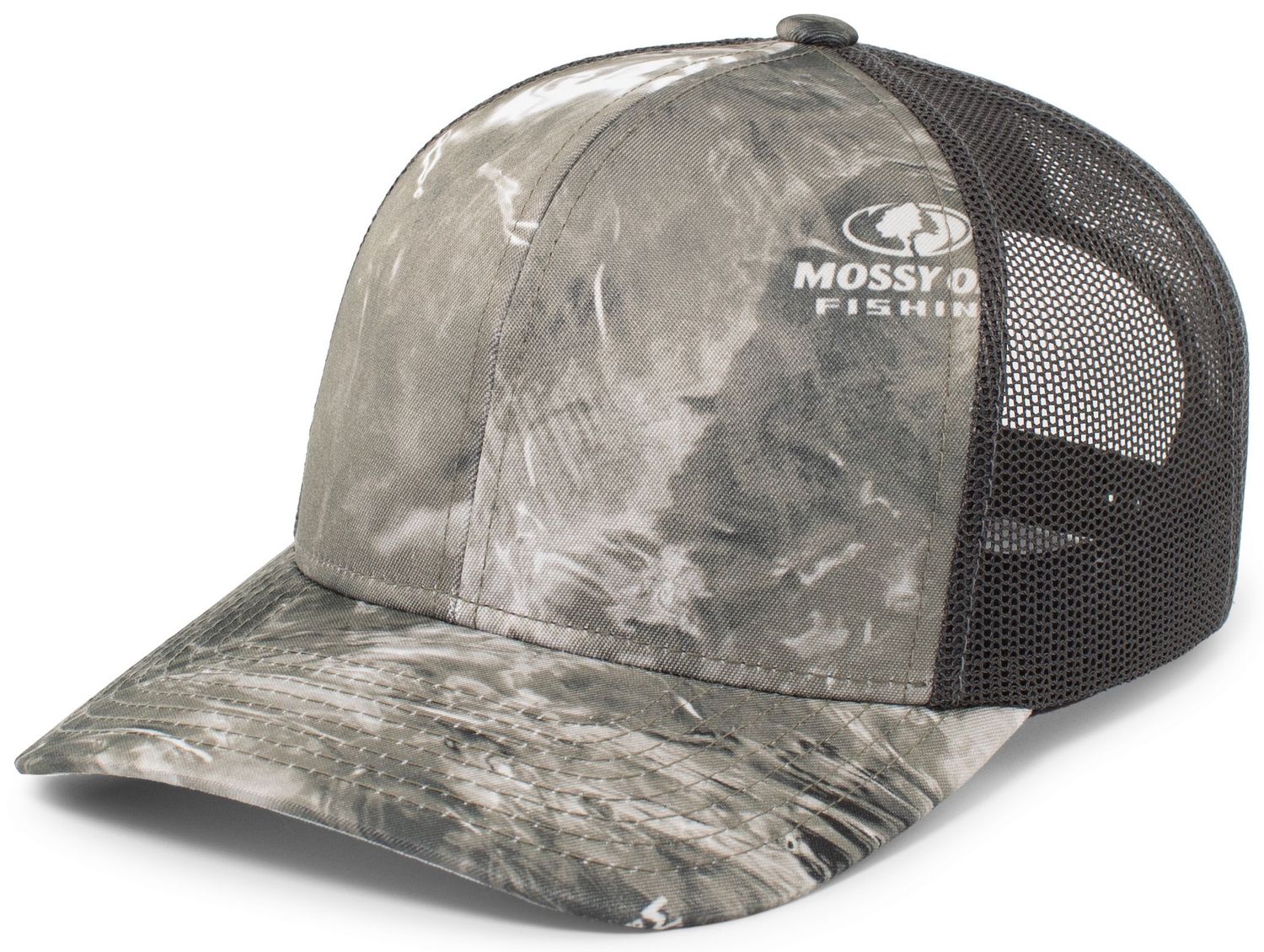 107C MOSSY OAK TRUCKER SNAPBACK, Colour: WAKEFORM GALE/LT CHARCOAL, Size: OSFM