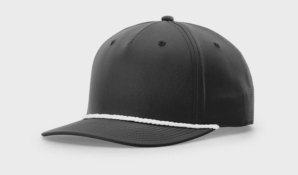258 FIVE-PANEL CLASSIC ROPE HAT, Colour: BLACK/WHITE, Size: OSFM