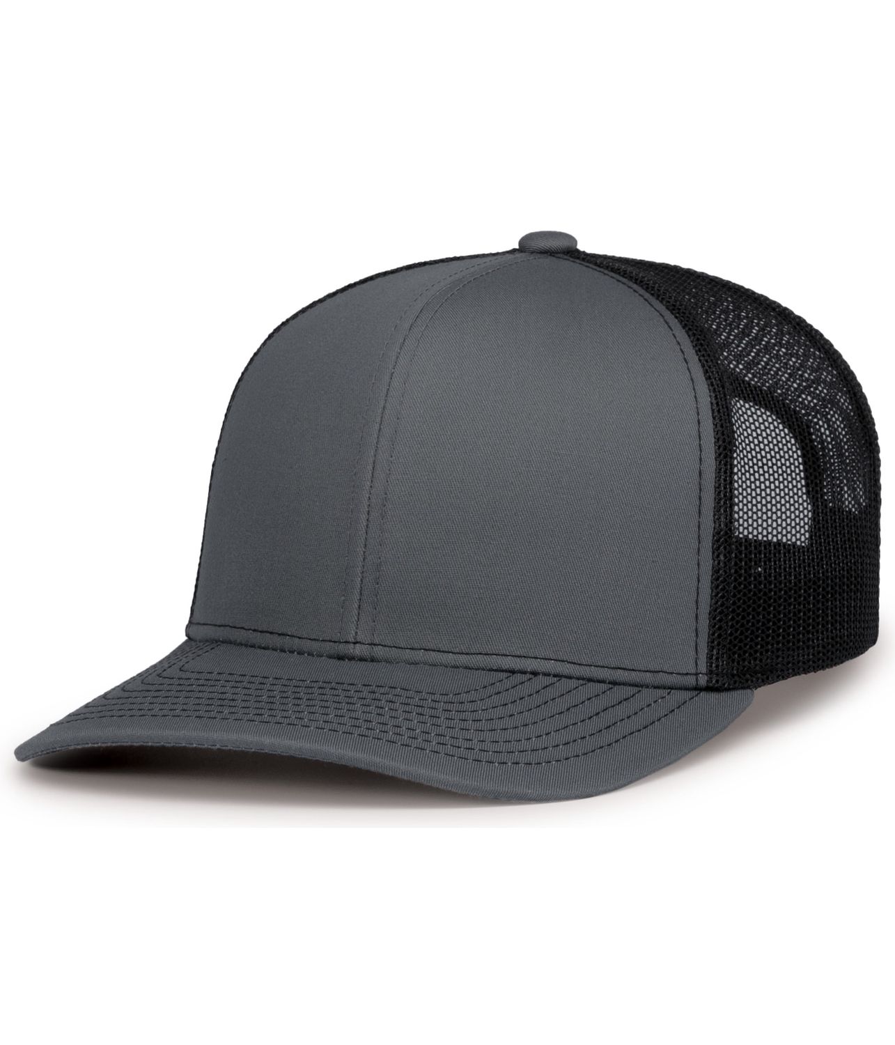 104S CONTRAST STITCH TRUCKER SNAPBACK, Colour: GRAPHITE/BLACK/GRAPHITE, Size: OSFM