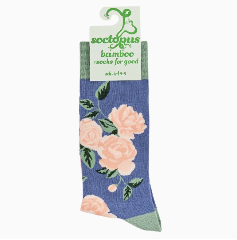 Rose Floral Bamboo Socks