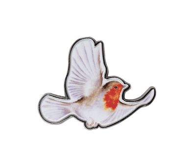 Wrendale Flying Robin Pin Badge