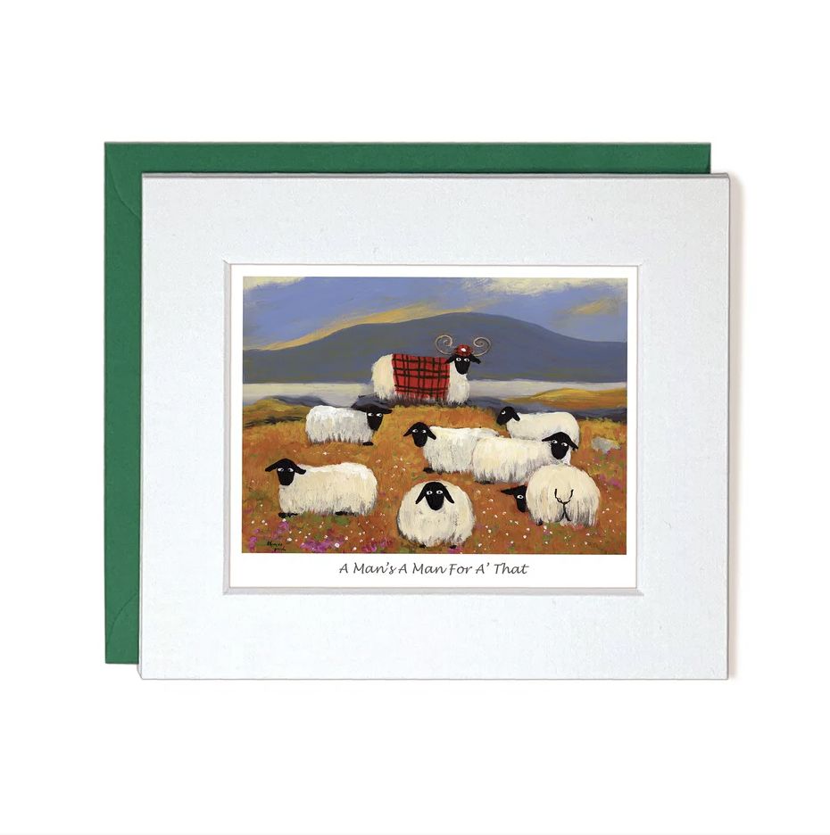 Thomas Joseph mini Mounted Card, Design & Pattern: A Man's A Man for a'that