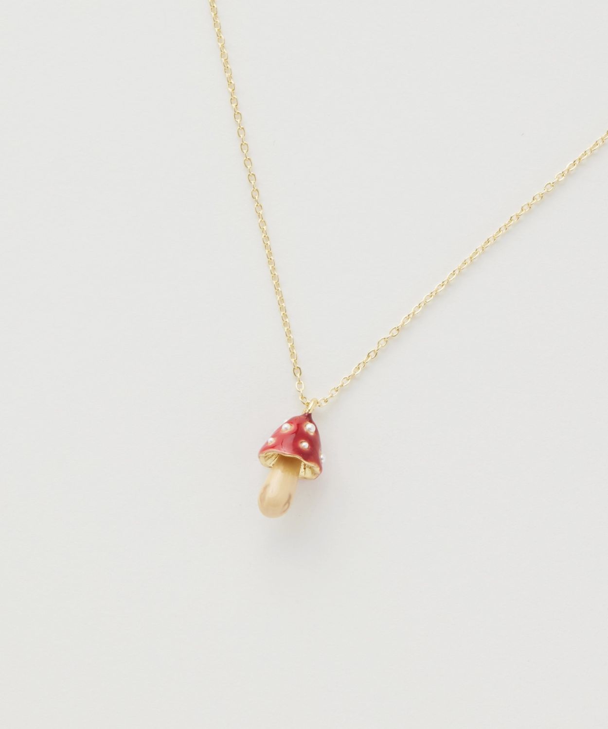 Fable Enamel Mushroom Necklace