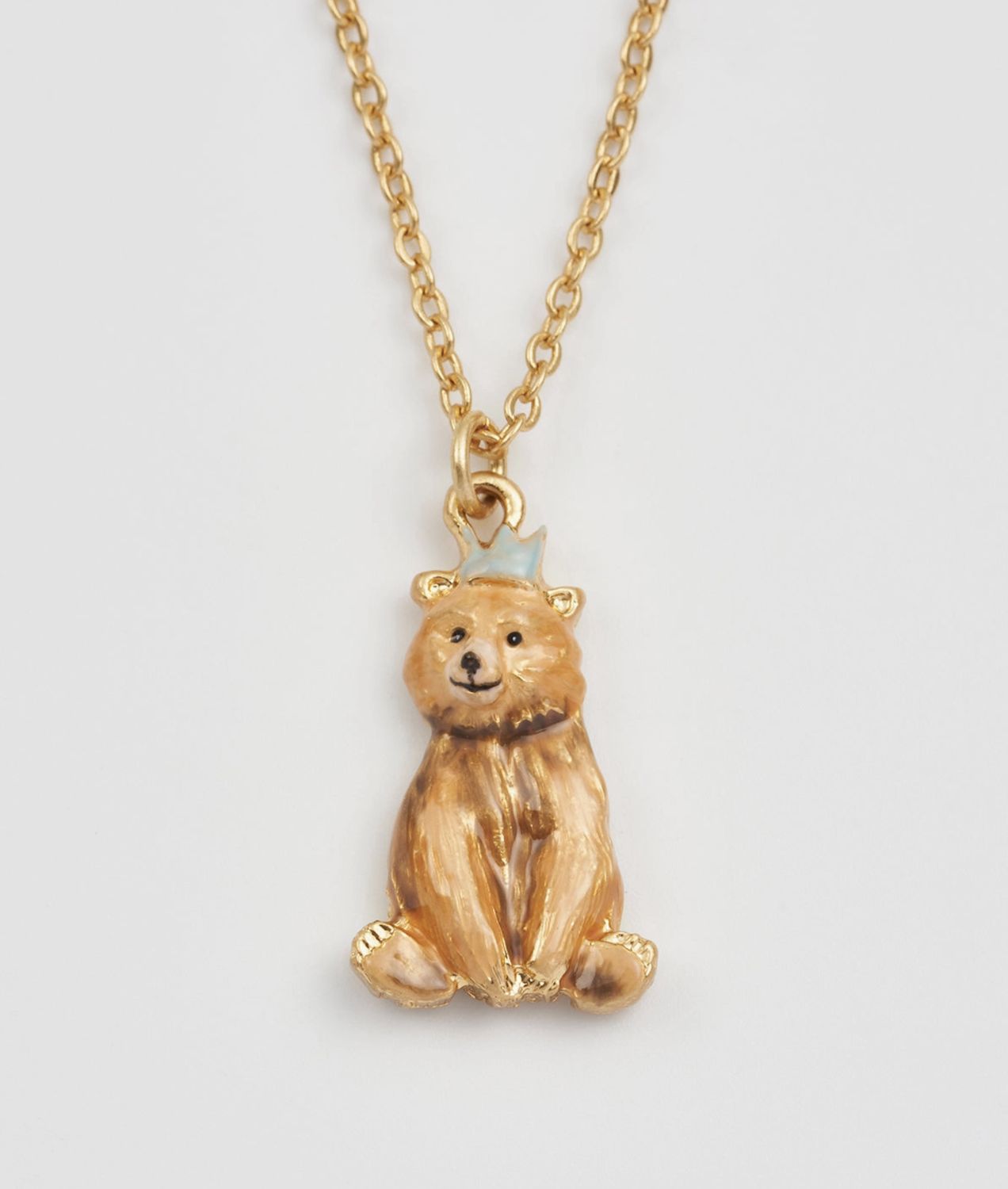Fable Party Bear Gold Chain Necklace
