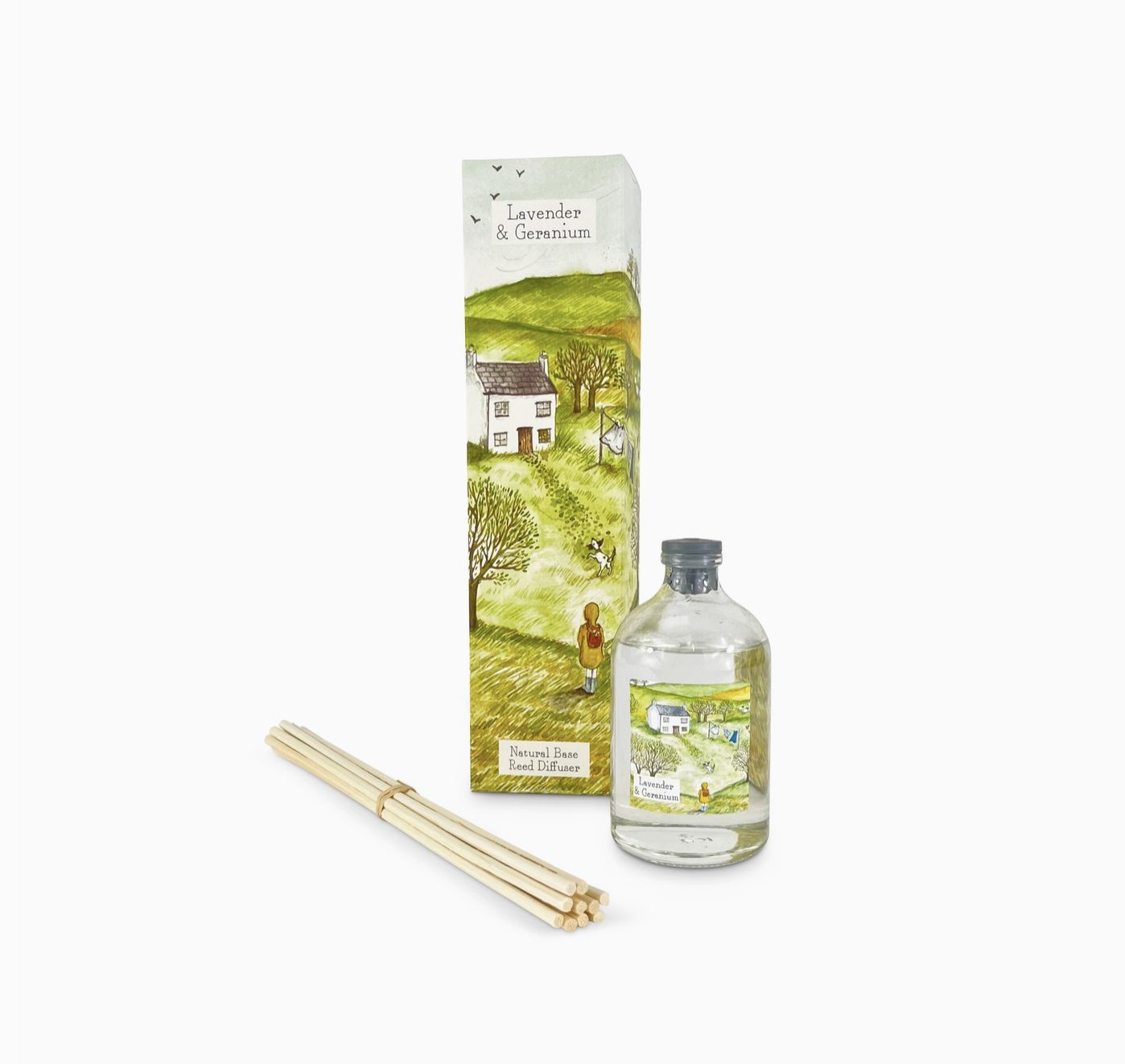 100ml Reed Diffuser - Lavender & Geranium (Girl & Dog) - Uk Only