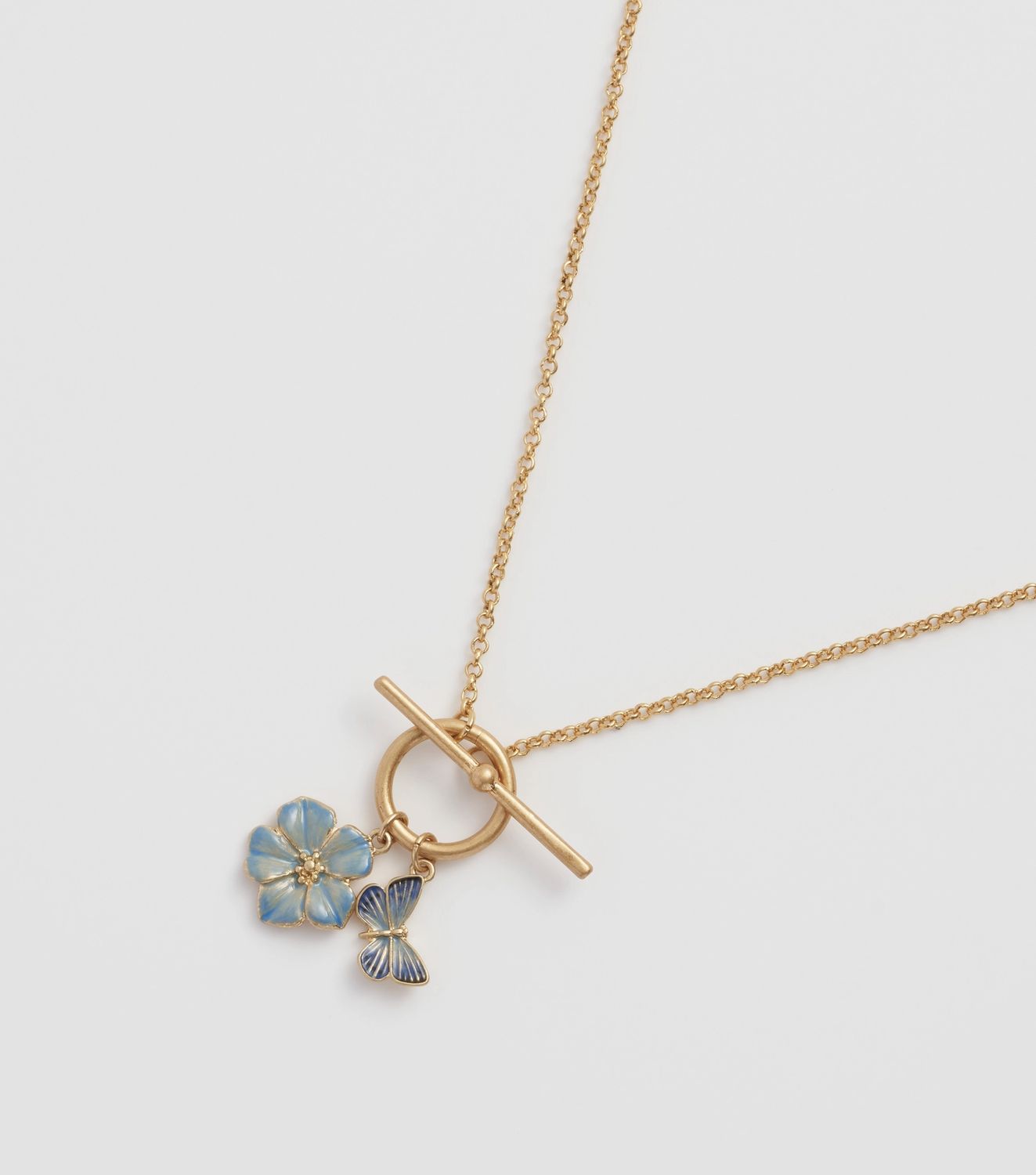 Fable Forget Me Not Charm Toggle Necklace Fable Forget Me Not Charm Toggle Necklace