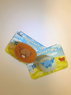 Knock Nook Produced - Handmade wool felt highland cow magnet