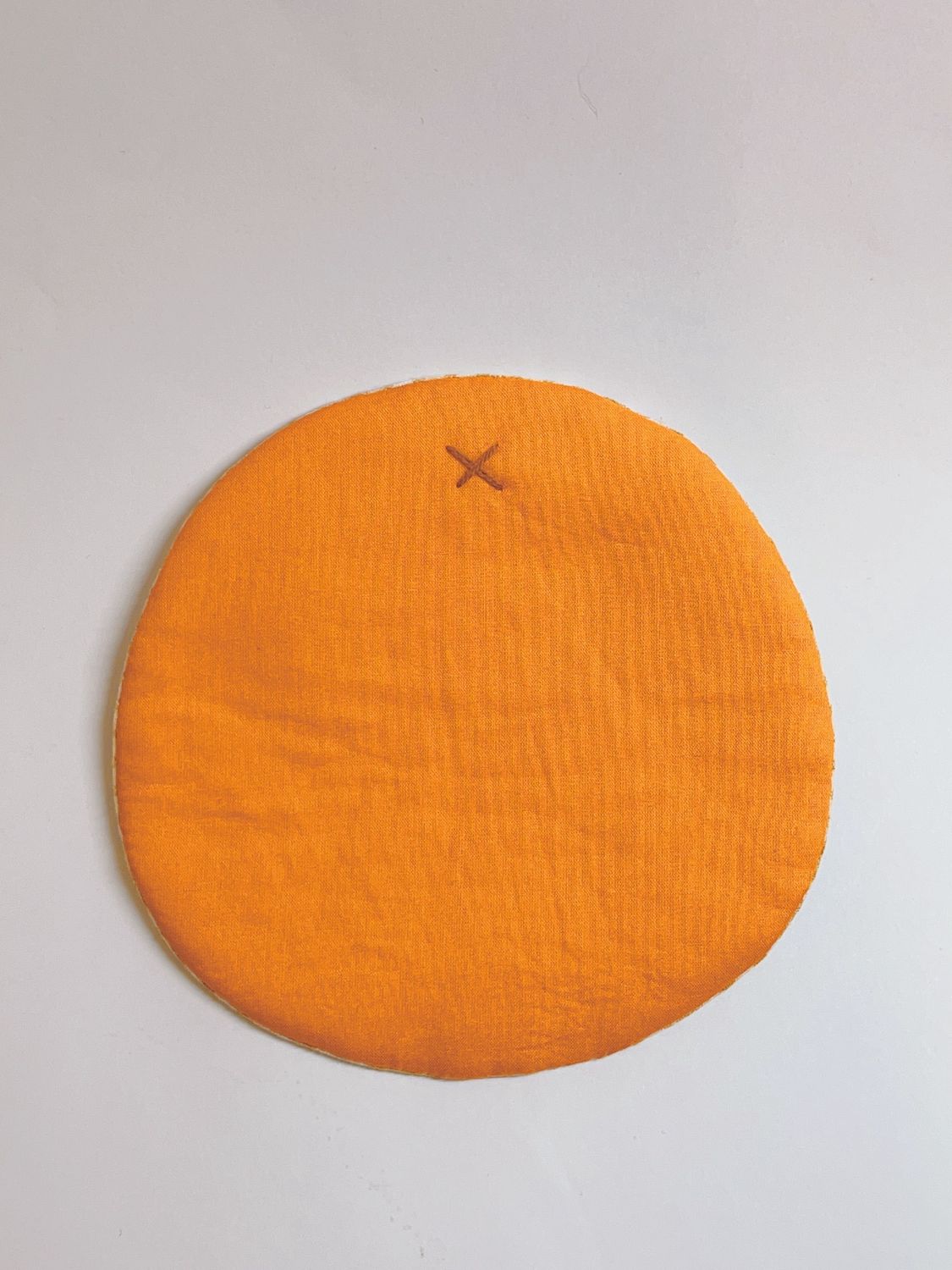 Handmade Cotton Fabric Coaster, Design & Pattern: Organge