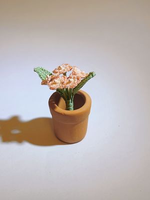 Micro Crochet Flower/Clover Pot