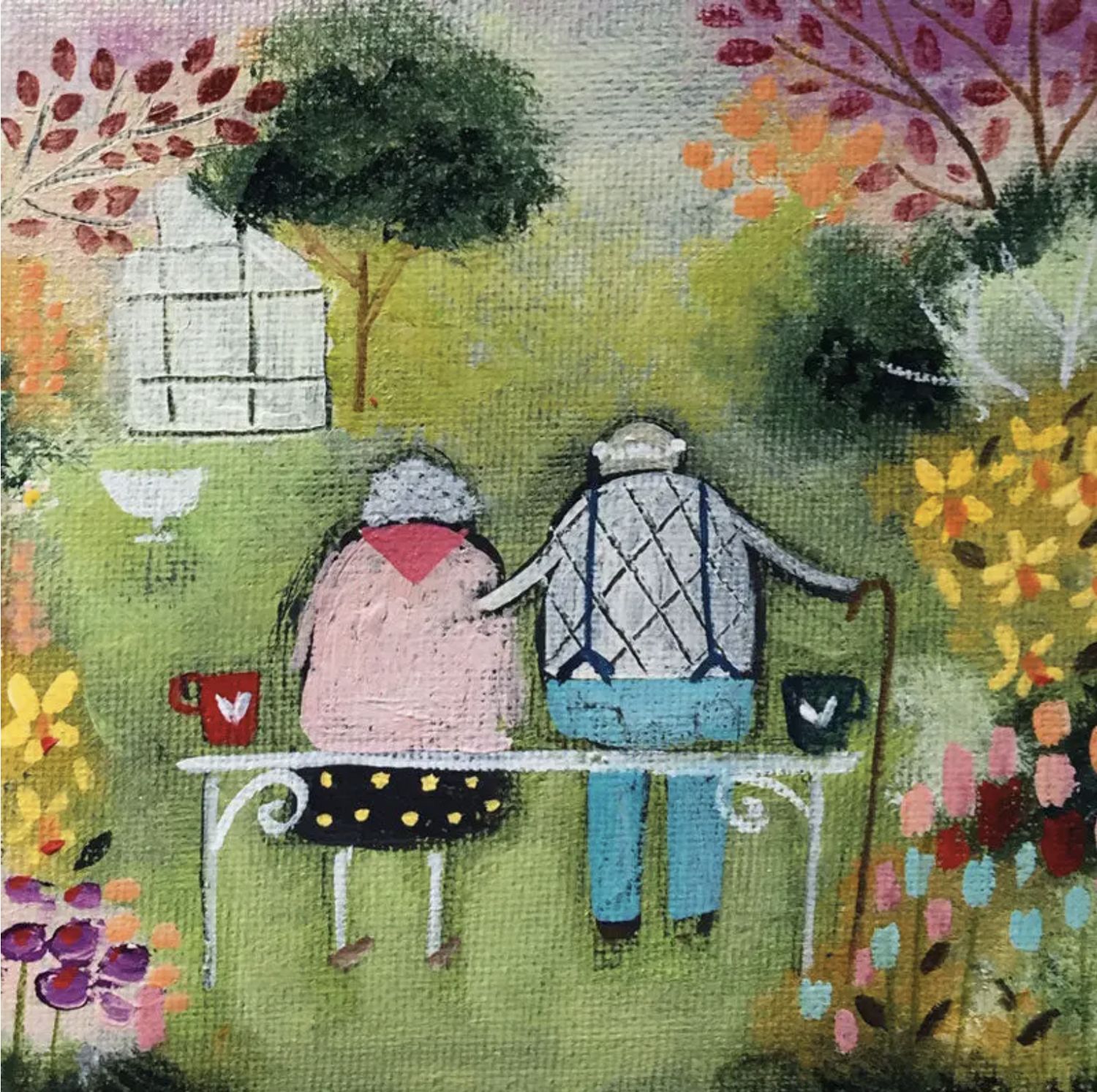 The Story of Us Collection Greeting Card, Design & Pattern: A Mid-Morning Cuppa