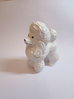 Wooden carving dog-L