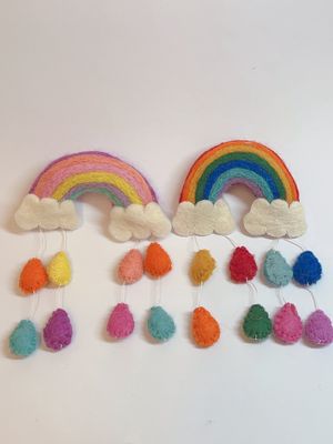 Wool Felt Brooch Rainbow