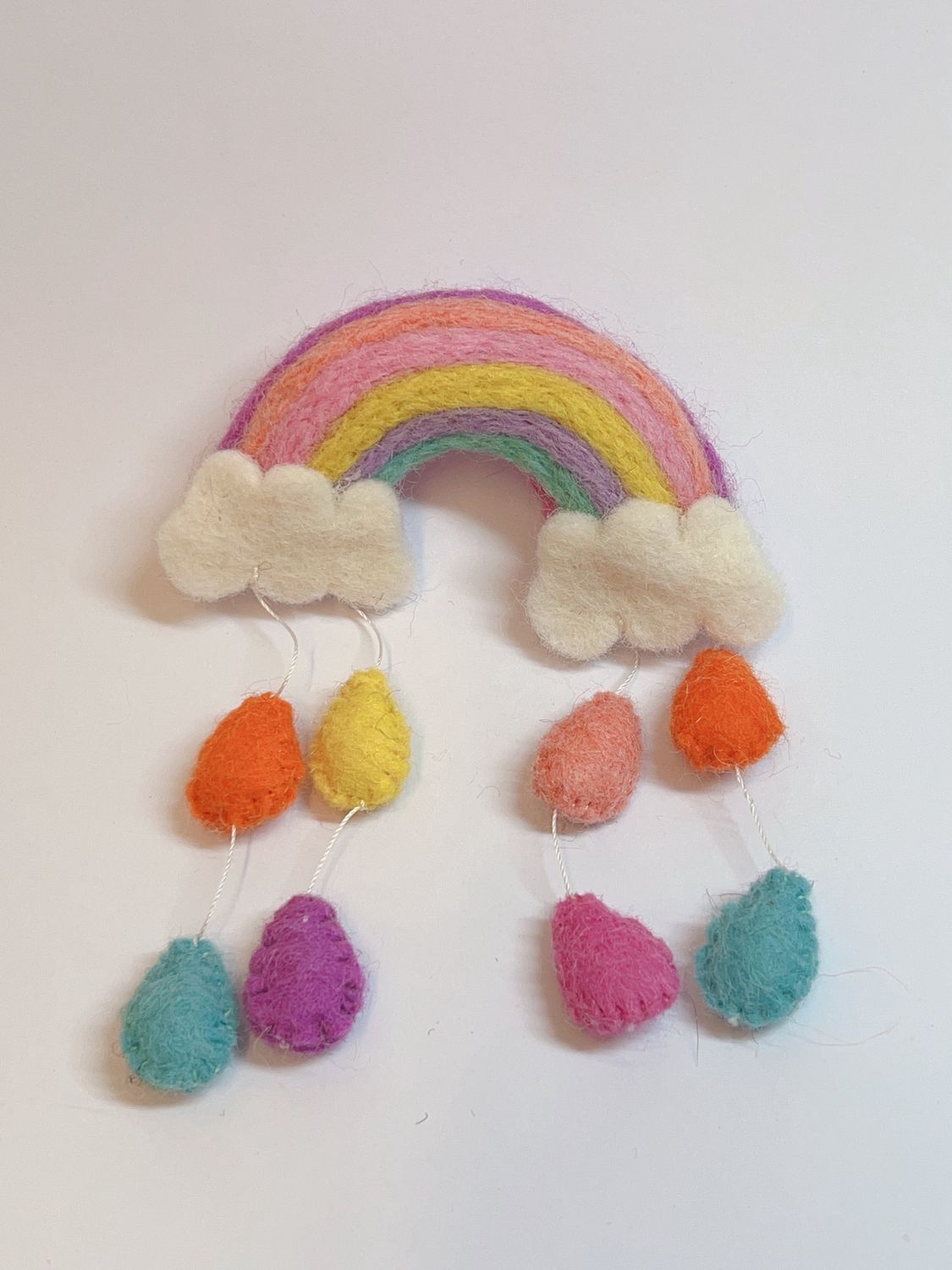 Wool Felt Brooch Rainbow, color: Rainbow A